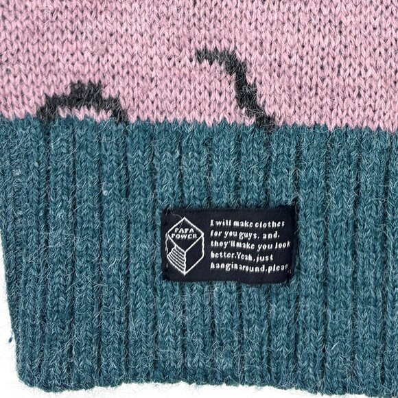 Aikawa's Tree Oversized Dinosaur Volcano Meteor Crewneck Sweater Sweater Large - Picture 5 of 8